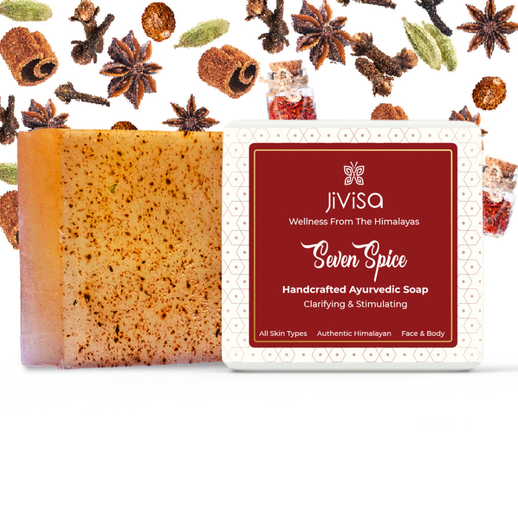 JiViSa Seven Spice Handcrafted Ayurvedic Soap | Grocsy