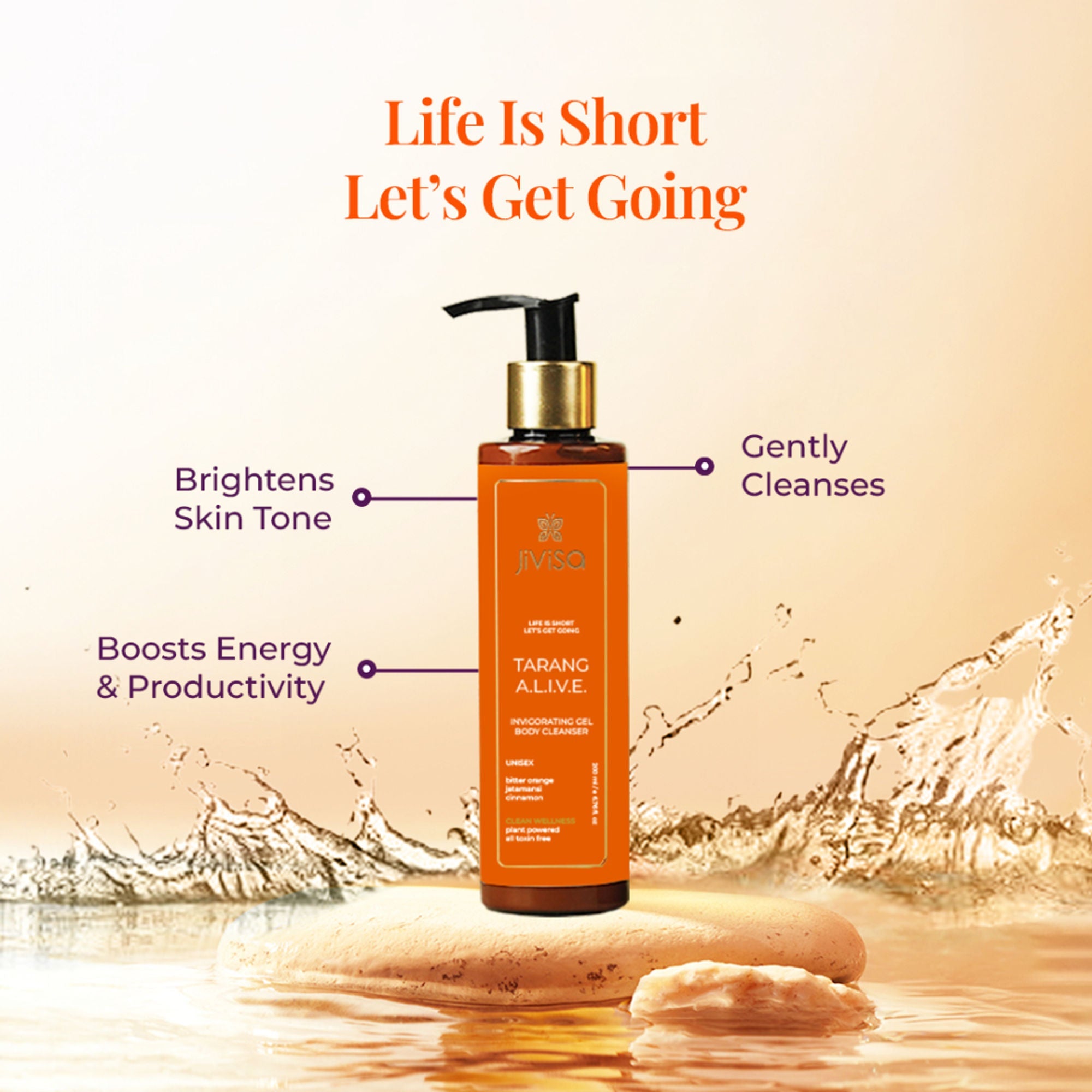 JiViSa Tarang Alive Invigorating Gel Body Cleanser | Grocsy