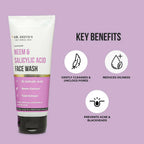 Dr. Sheth's Neem & Salicylic Acid Face Wash, Anti-Acne & Oil Control Face Cleanser | Grocsy