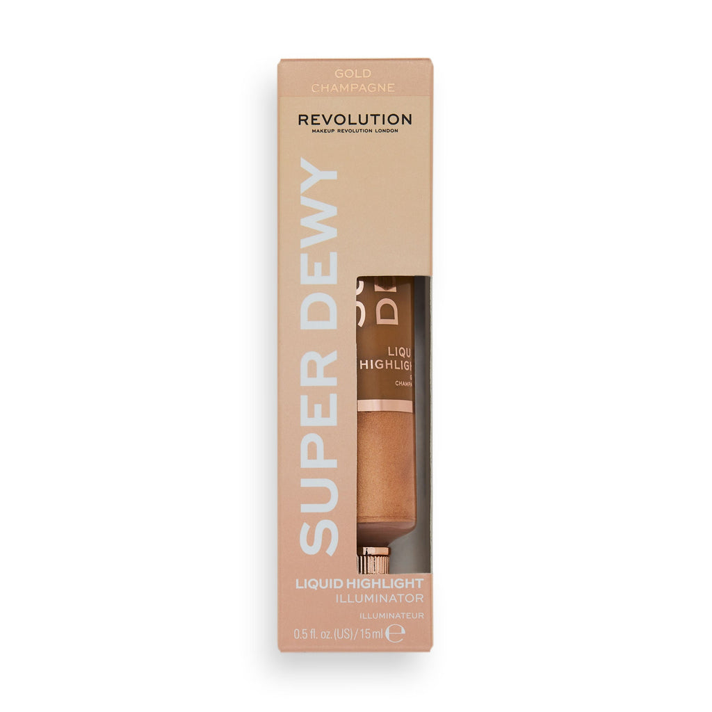 Makeup Revolution Superdewy Liquid Highlighter - Gold Champagne | Grocsy