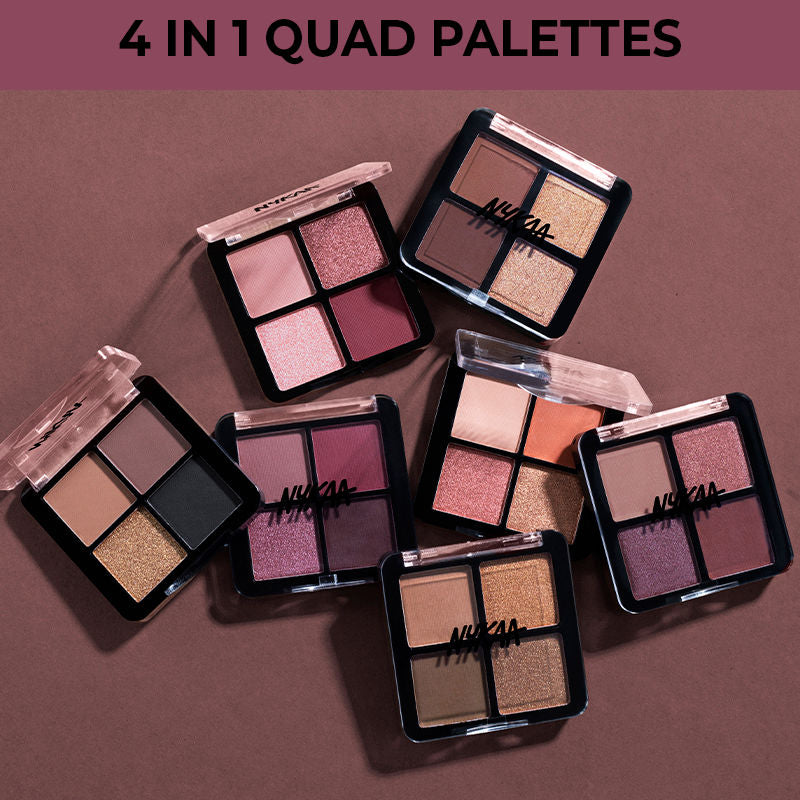 Nykaa Cosmetics Eyes On Me! 4 In 1 Quad Eyeshadow Palette | Grocsy