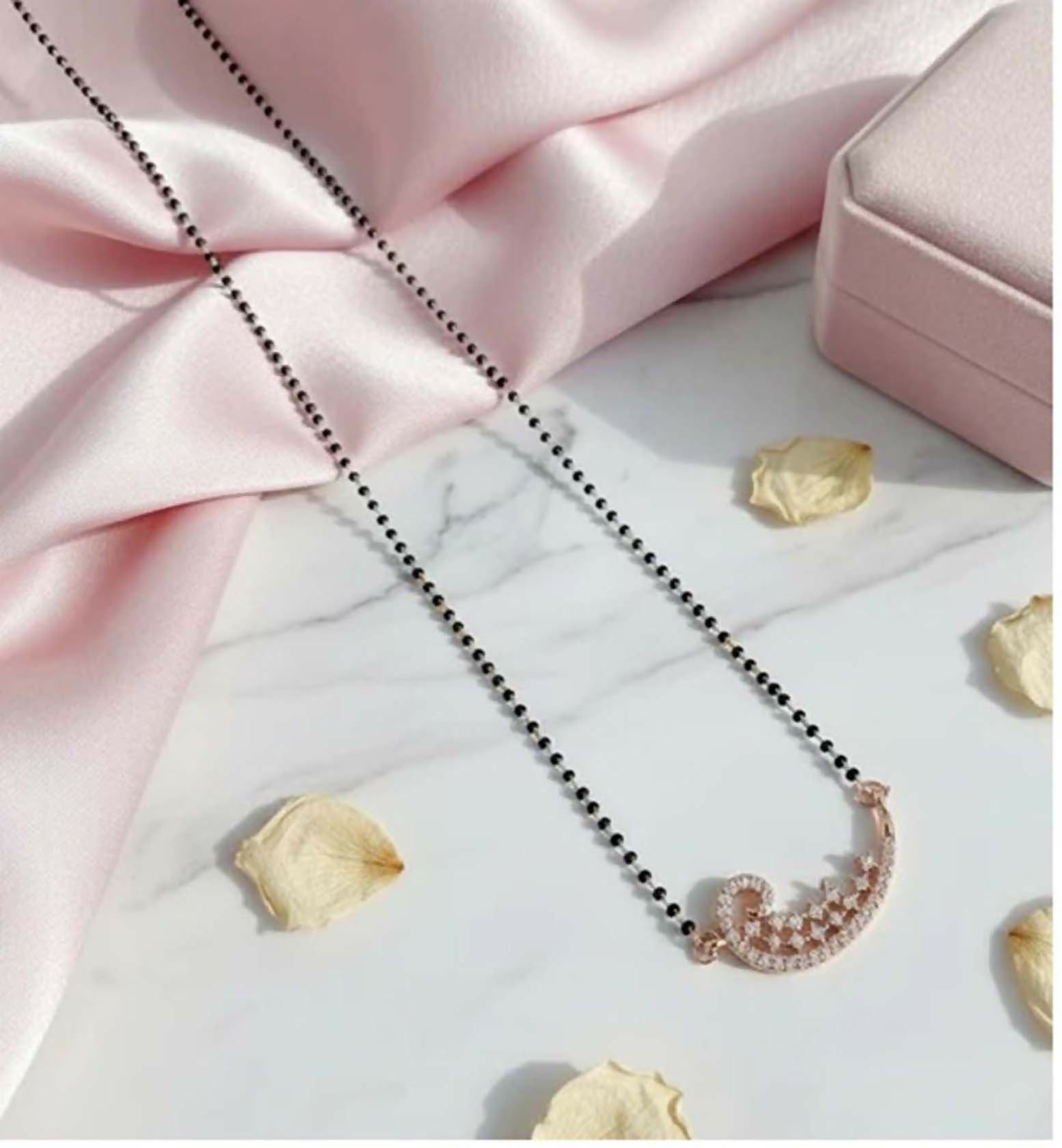 Joban Fashion Women White Ad Mangalsutra | Grocsy