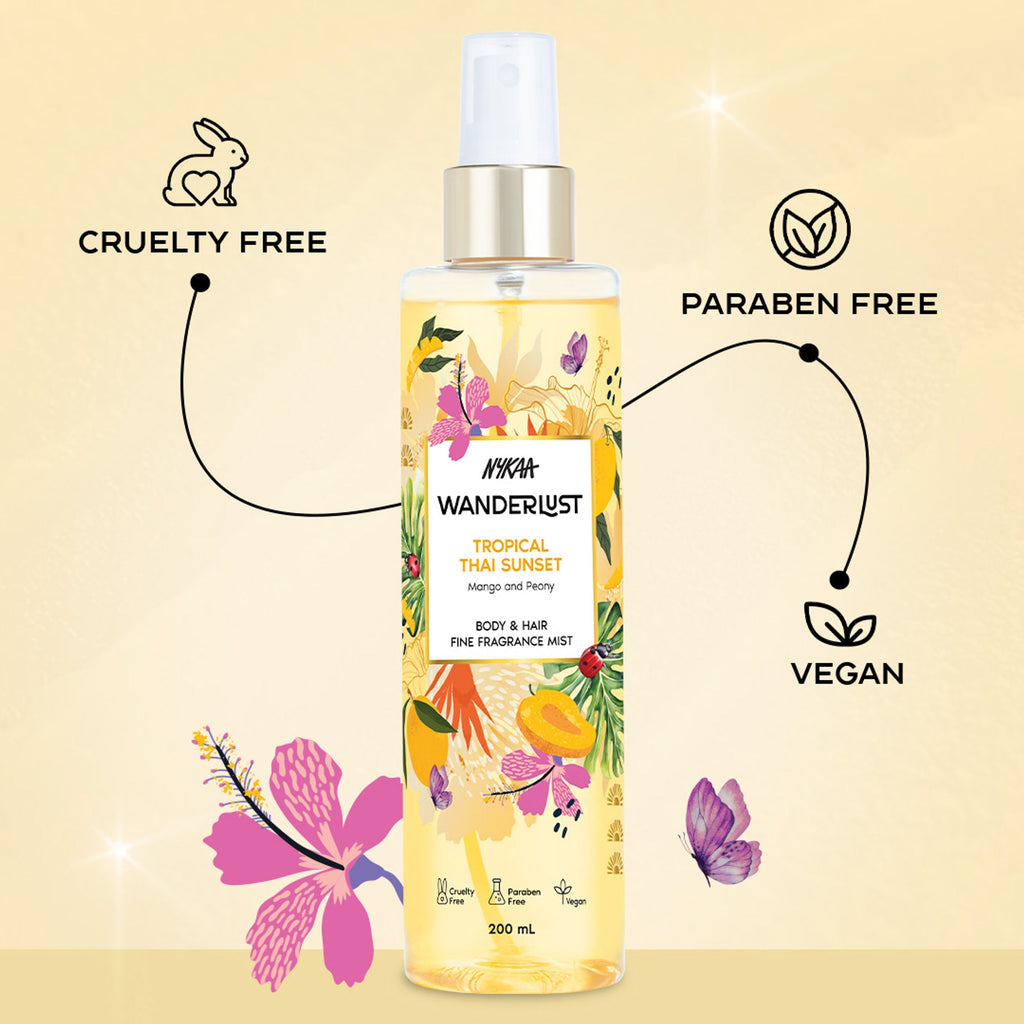 Wanderlust Fragrance Mist For Her - Tropical Thai Sunset | Grocsy