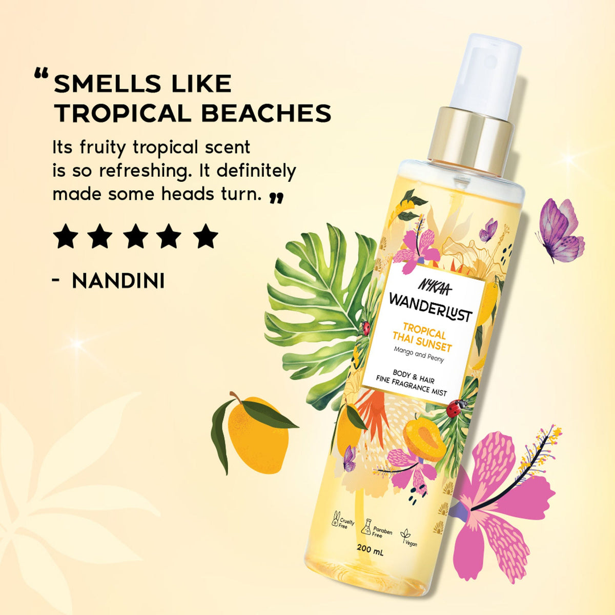 Wanderlust Fragrance Mist For Her - Tropical Thai Sunset | Grocsy