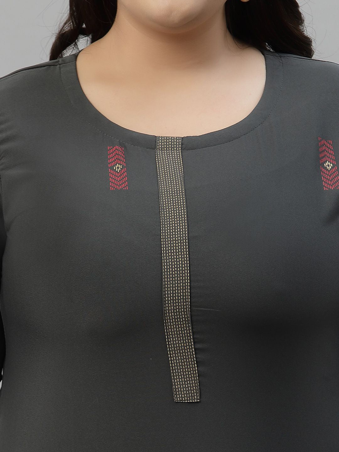Sztori Plus Size Ethnic Motifs Printed Kurta With Trousers & Dupatta | Grocsy
