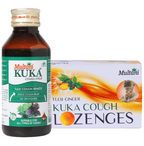 Multani Combo Pack of Kuka Cough Syrup 100ml and Tulsi Ginger Kuka Cough 36 Lozenges | Grocsy