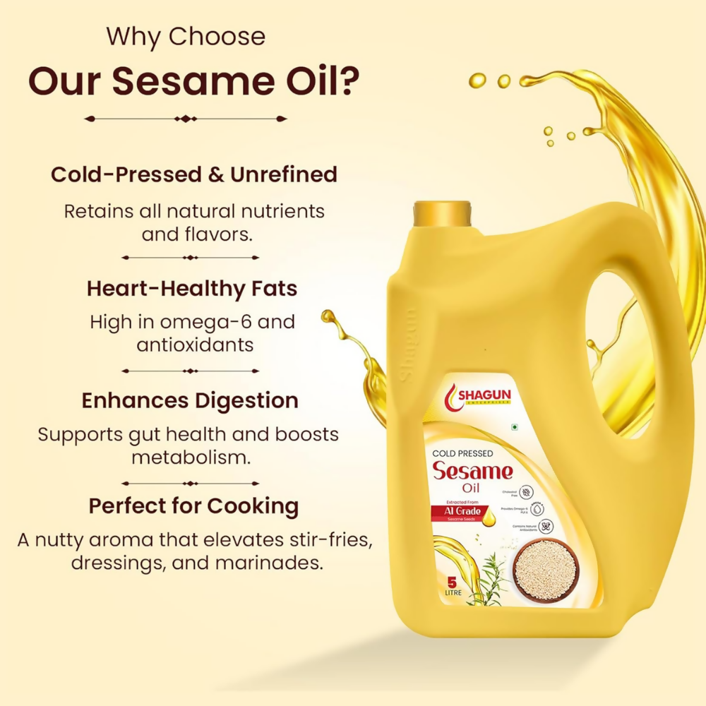 Shagun Cold Pressed Sesame Oil | Grocsy
