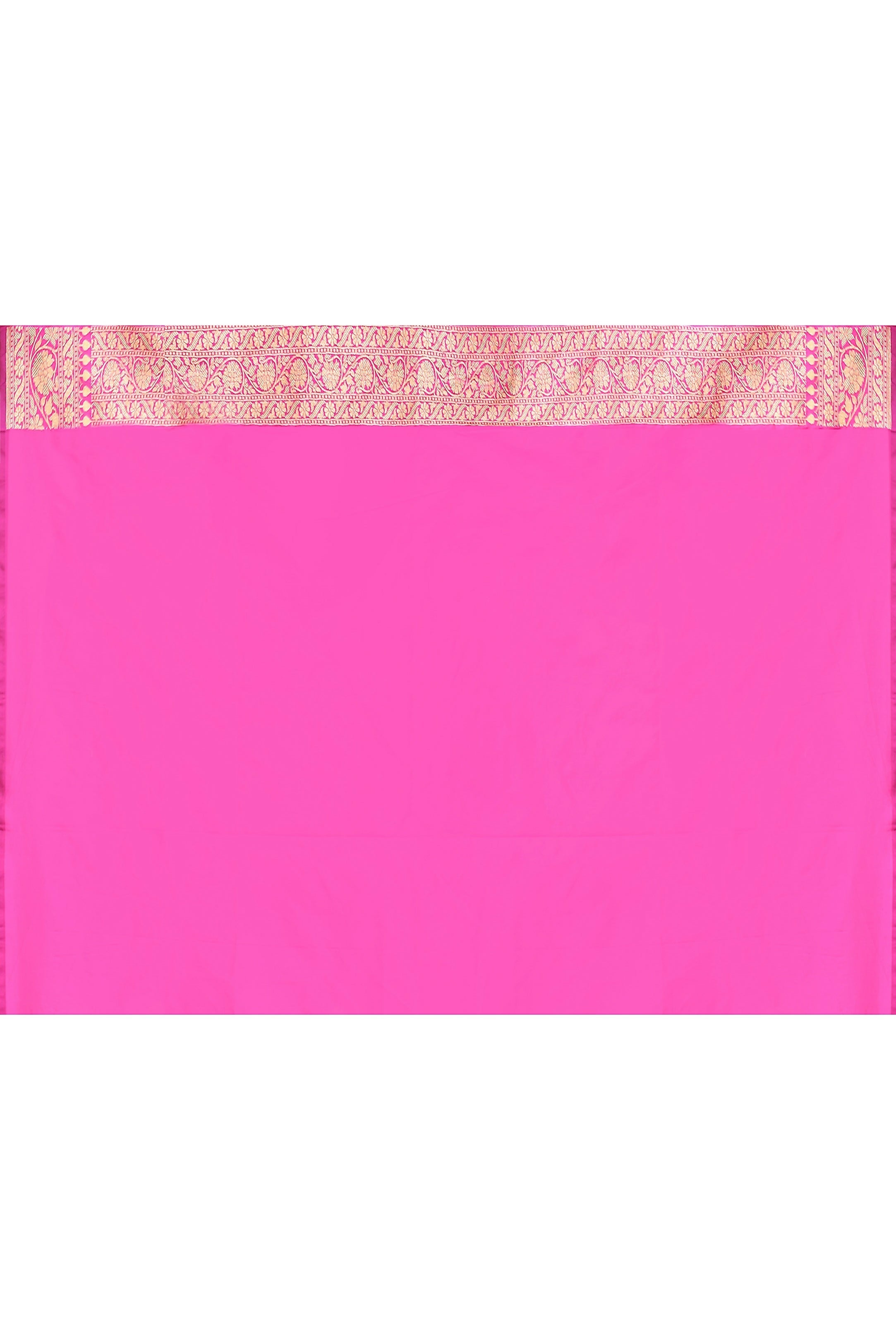 Joban Fashion Pink Soft Pure Handloom Banarasi Silk Saree | Grocsy