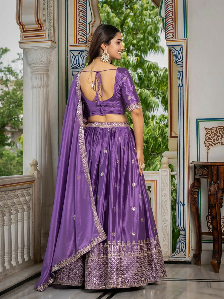 Lehenga Mart lavender Designer Wedding Wear Lehenga Choli | Grocsy