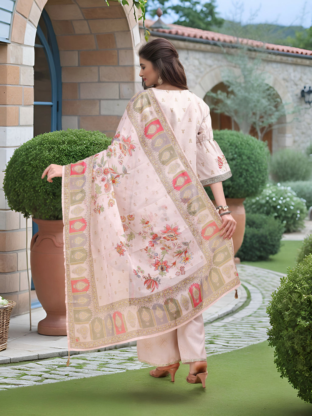 Joban Fashion Off White Position Digital Print With Position Foil Kurta Set | Grocsy