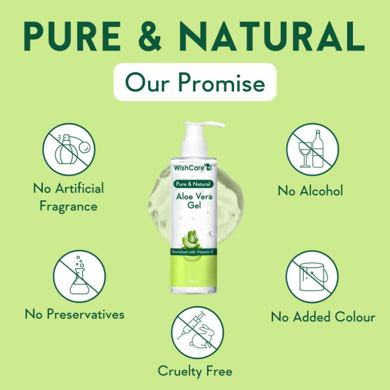 Wishcare Pure Aloe Vera Gel+ Rose Water Combo | Grocsy