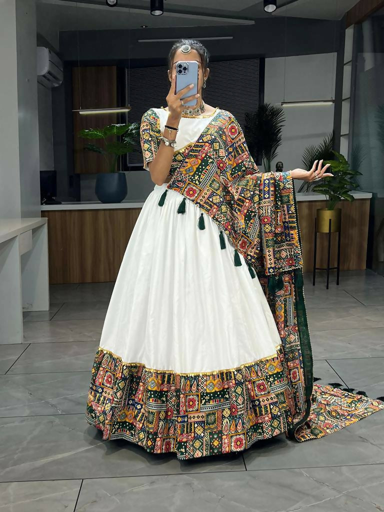 Yash Enterprise Multi Color Rayon Embroidery Semi Stitched Navratri Chaniya Choli | Grocsy