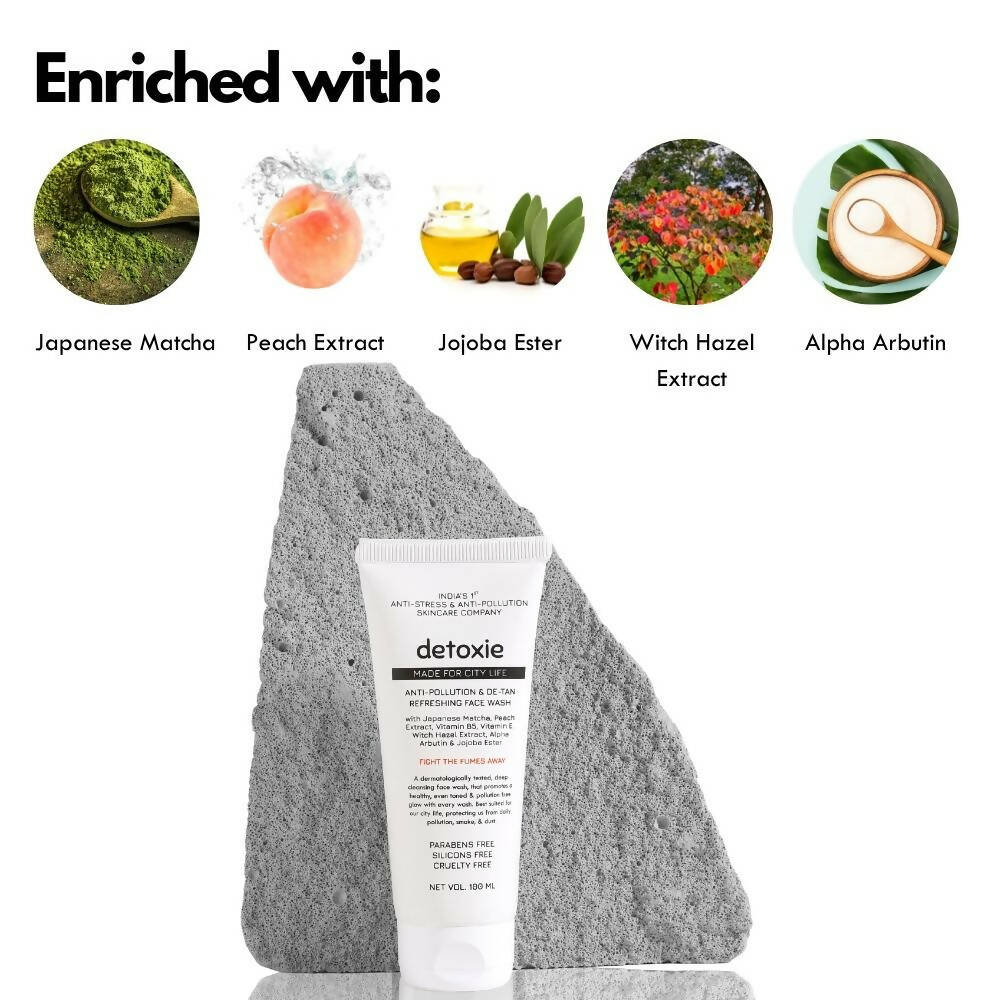 Detoxie Anti-Pollution & De-Tan Refreshing Face Wash | Grocsy