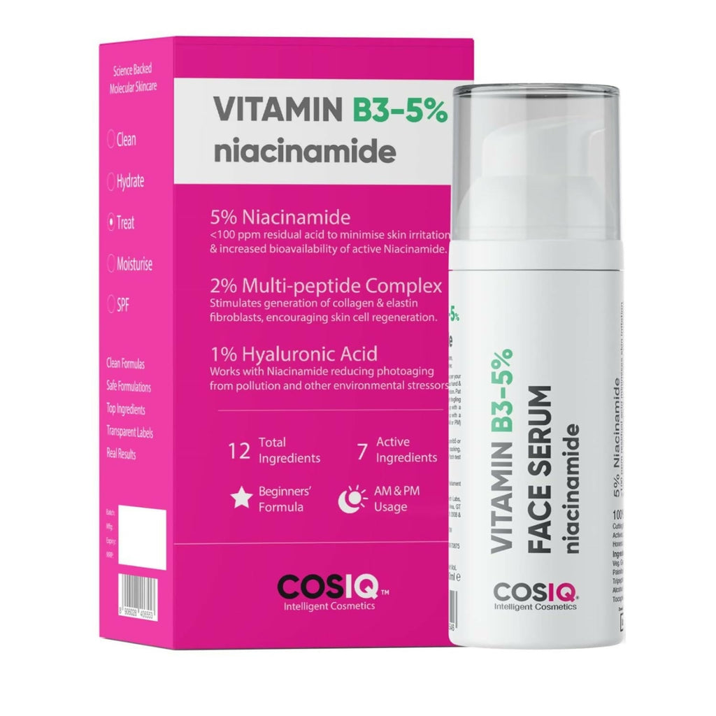 Cos-IQ Niacinamide Vitamin B3-5% Face Serum for Ultra Sensitive Skin | Grocsy