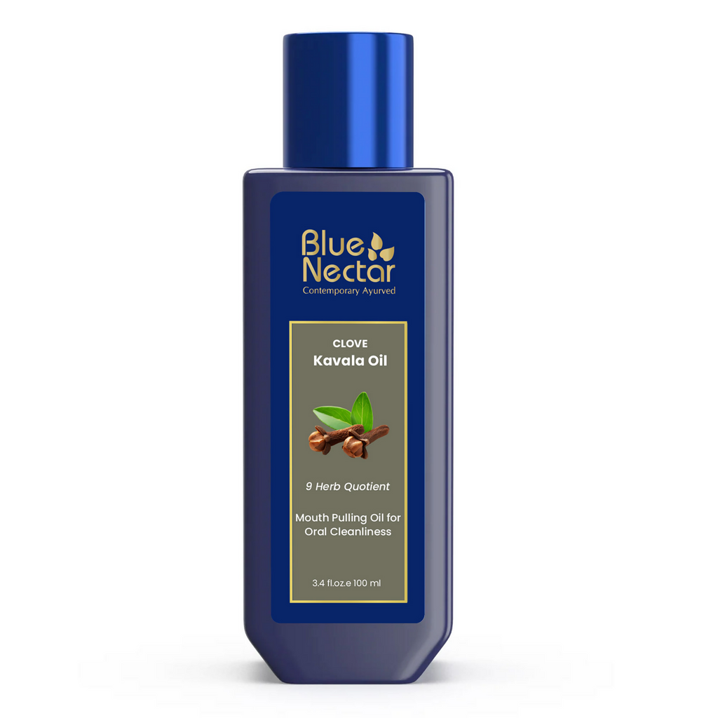 Blue Nectar Clove Oil Pulling Ayurvedic Mouthwash | Grocsy