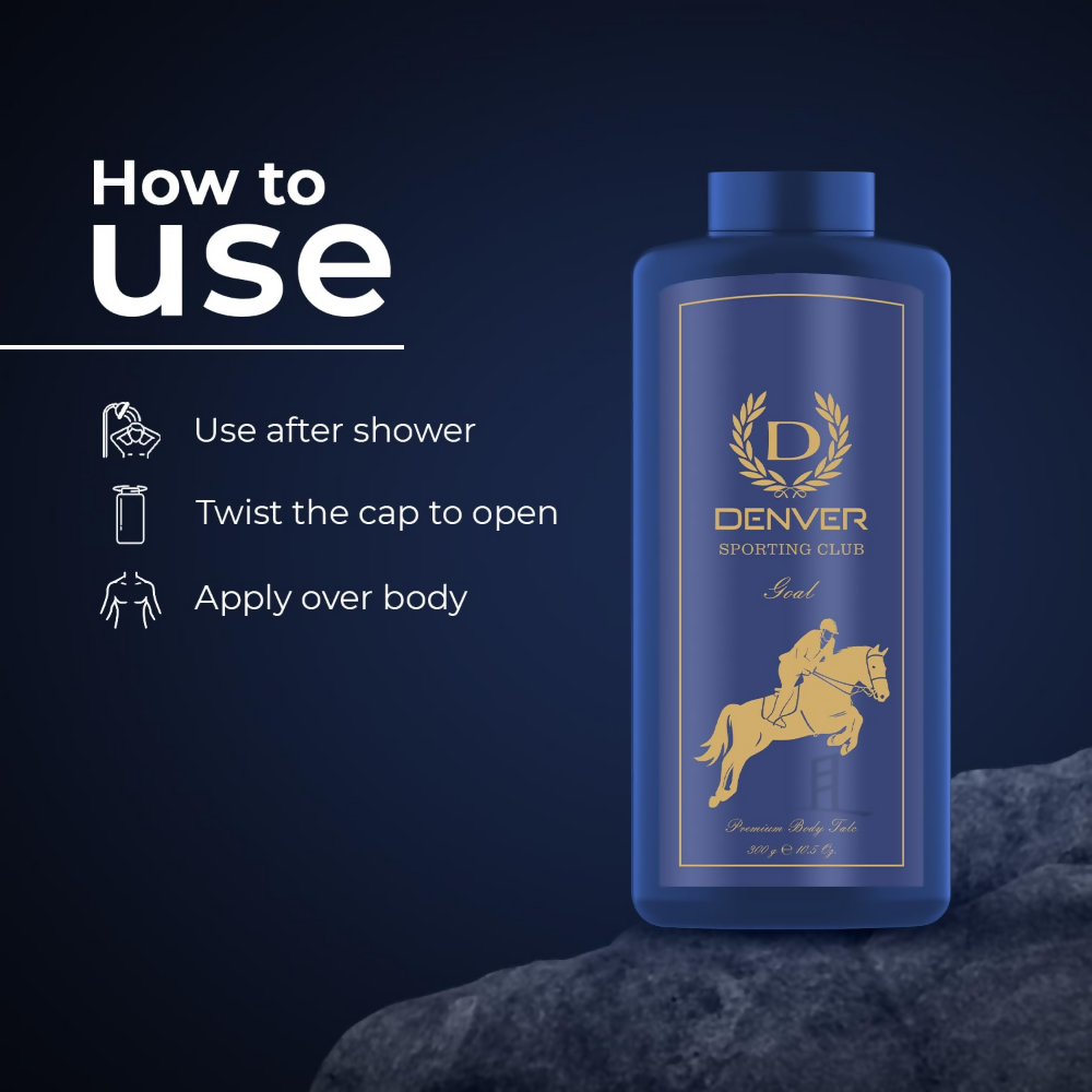 Denver Goal Scented Talcum Powder For Men | Grocsy