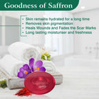 Vithoba Ayurvedic Vaijayanthi Handcrafted Saffron Soap Bar | Grocsy