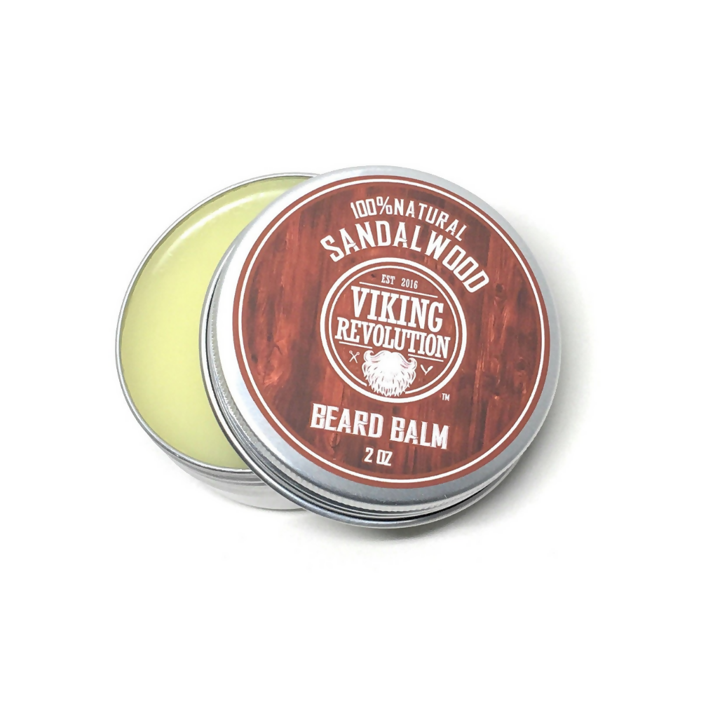 Viking Revolution Beard Balm with Sandalwood Scent and Argan Jojoba Oils | Grocsy