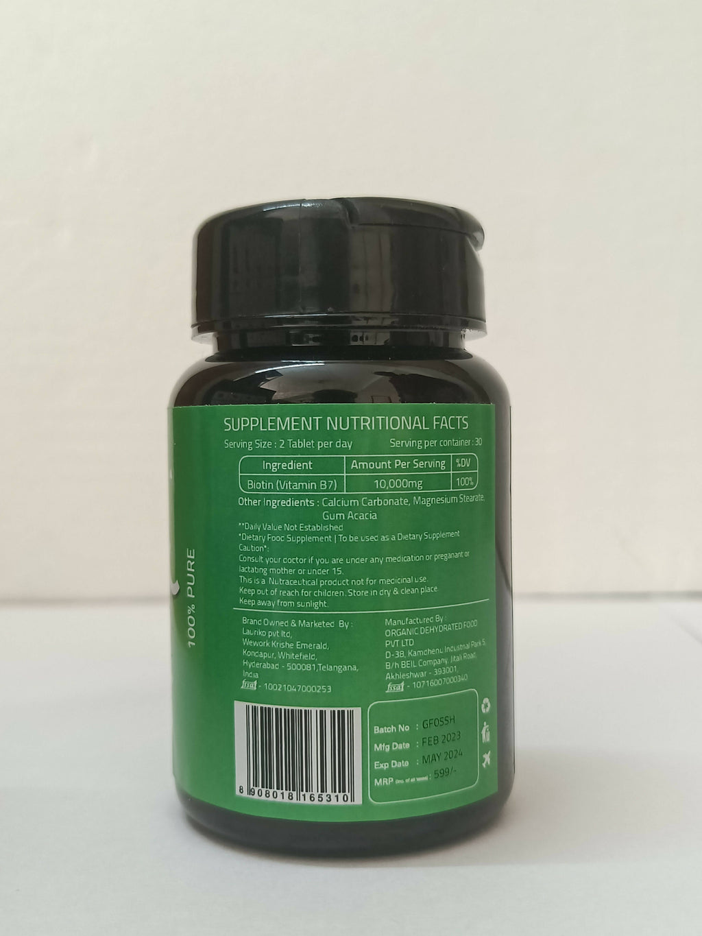 Laurik Biotin Tablets For Men And Women | Biotin Supplement For Hair Growth And Glowing Skin | Grocsy