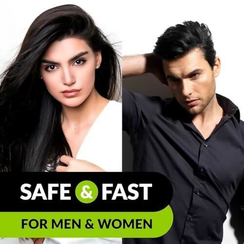VCare Super Eazzy Hair Color Shampoo for Women and Men - Natural Black | Grocsy
