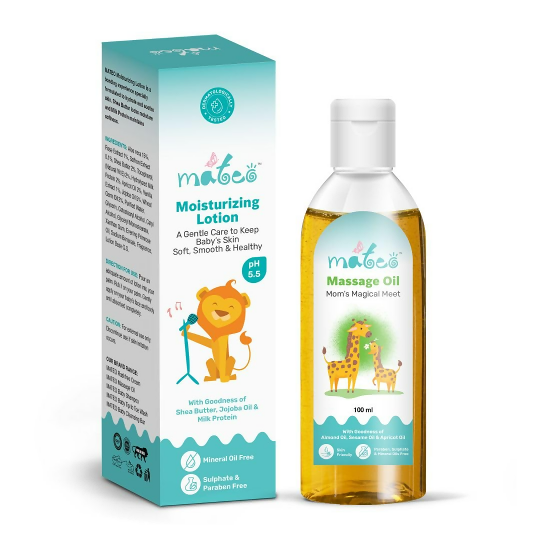 Mateo Baby Massage Oil & Moisturizing Lotion | Grocsy