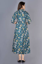 Vamika Cotton Sea Green Party Wear Kurti | Grocsy