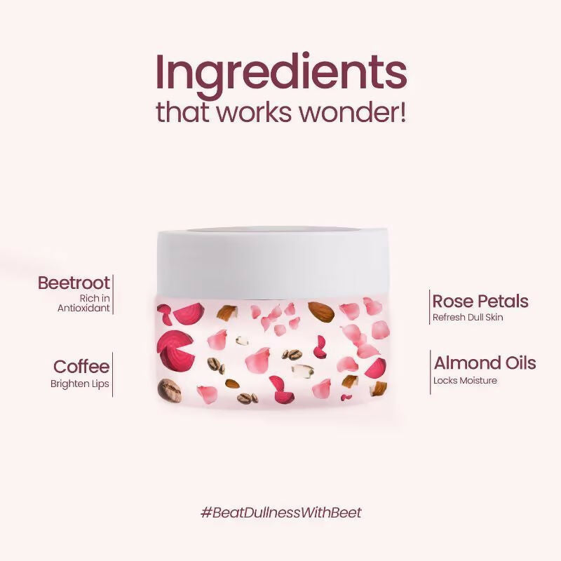 Mother Sparsh Rose & Beetroot Lip Lightening Scrub | Grocsy