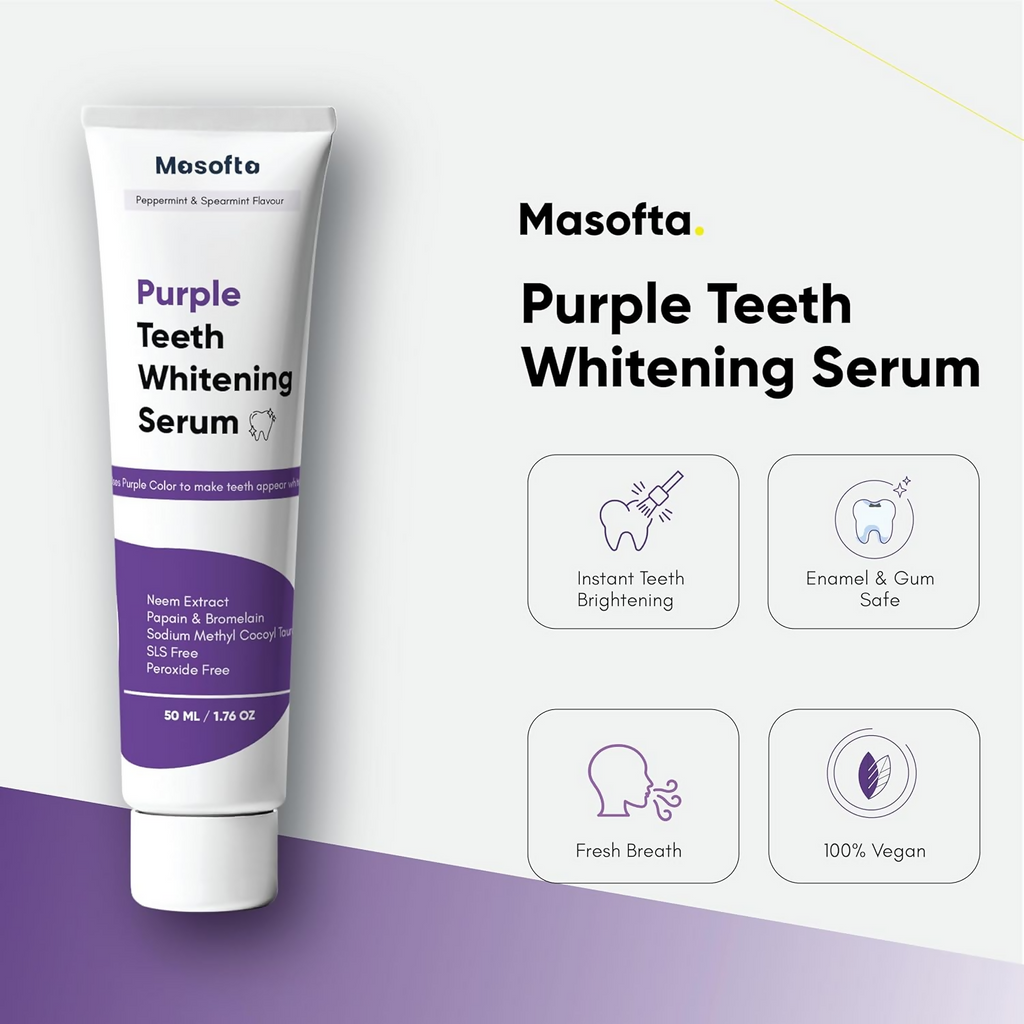 Masofta Purple Teeth Whitening Serum | Grocsy