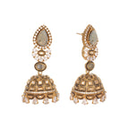 Nuyug 22K Gold Plated Aureate Swirl Jhumki Earrings | Grocsy