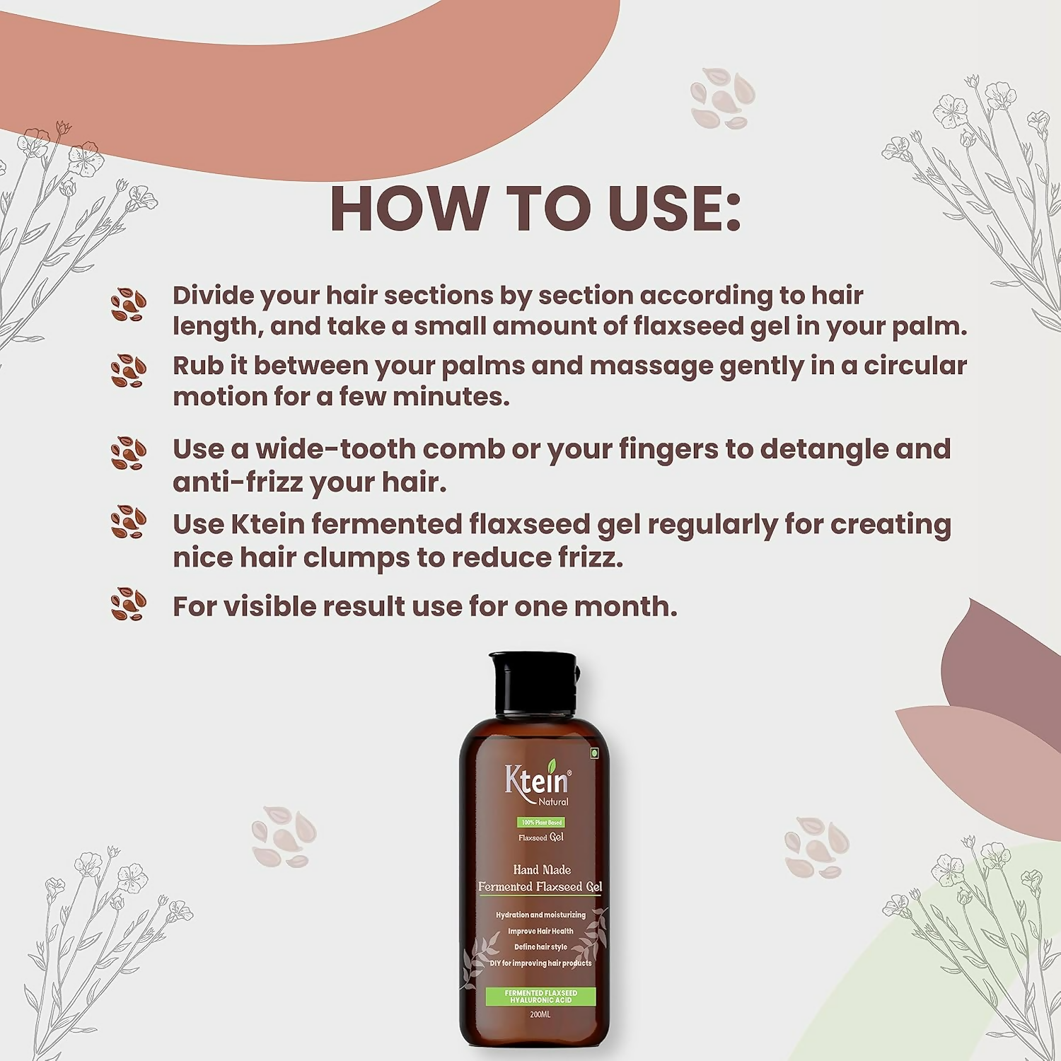Ktein Natural 100% Plant Based Fermented Flaxseed Gel | Grocsy