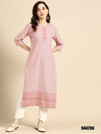 Deeps women's Pink Embroidered Rayon Kurta | Grocsy