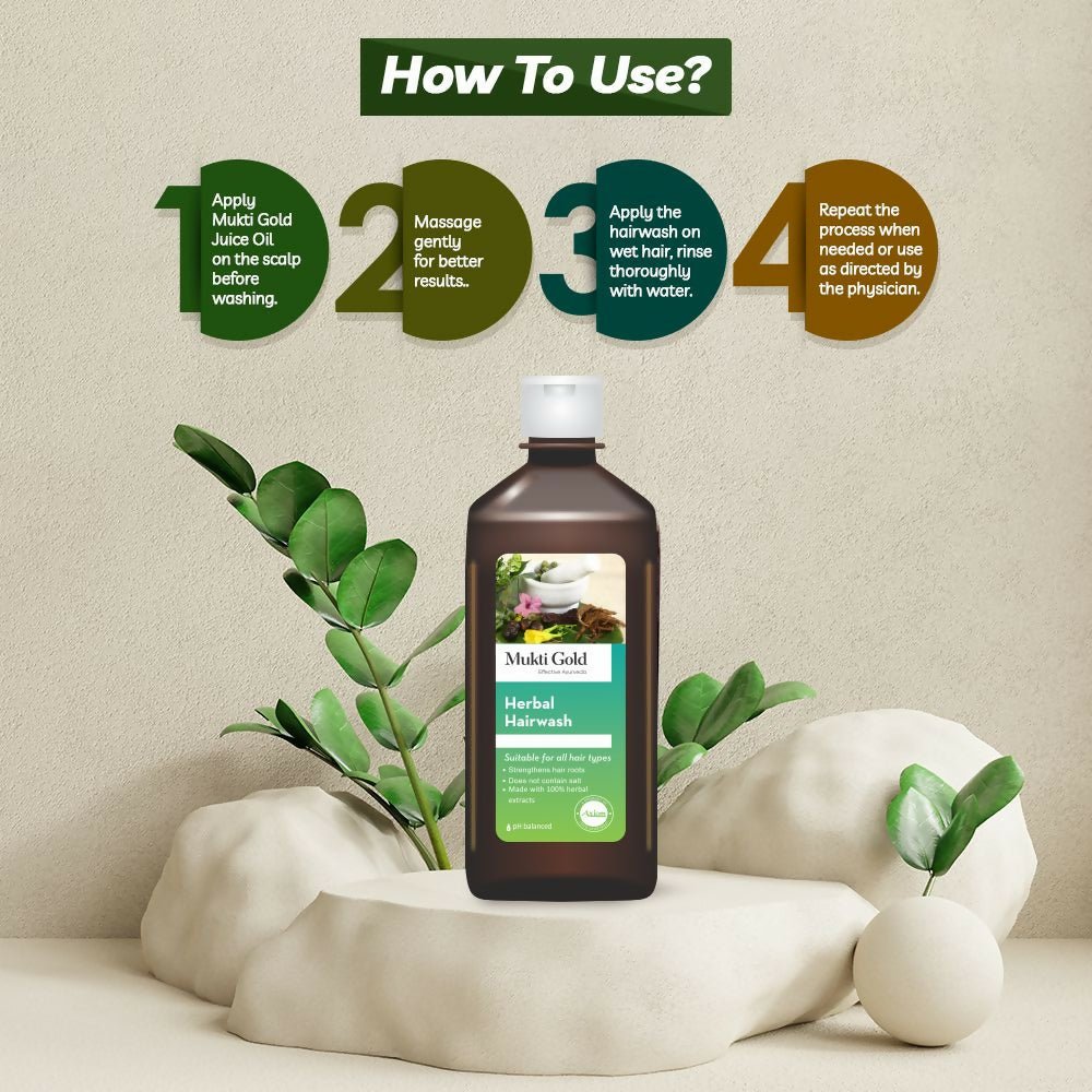 Axiom Mukti Gold Herbal Hair Wash (Flip Top) | Grocsy