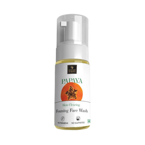 Good Vibes Papaya Skin Clearing Foaming Face Wash | Grocsy