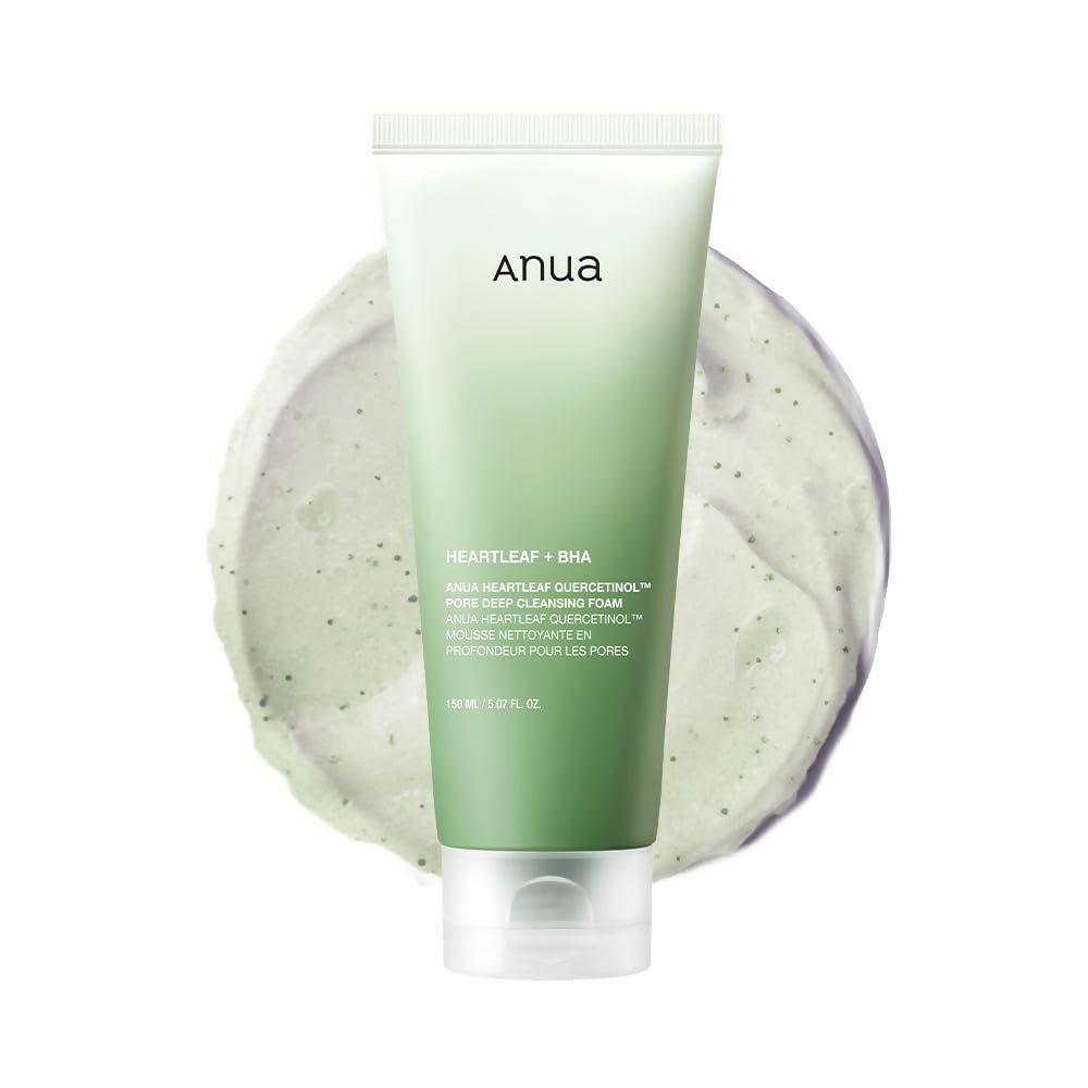 Anua Heartlef Quercetinol Pore Deep Cleansing Foam - Korean Skincare | Grocsy