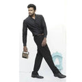 Diva Globe Black Lapel Collar Shirt | Grocsy