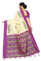 Vamika Multicolor & Wine Red Kalamkari With Jhalar Khadi Silk Saree | Grocsy