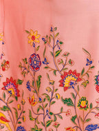 Mominos Fashion Peach Floral Design Palazzo | Grocsy