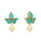 Nuyug 22K Gold Plated Cerulean Studs | Grocsy