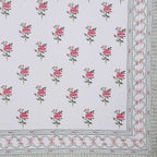 Hand Block Printed Double/Queen 90x108 Inches Bedsheet/Bedspread with 2 Pillow Covers | Grocsy