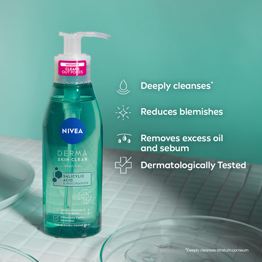 Nivea Derma Skin Clear Face Wash Gel | Grocsy