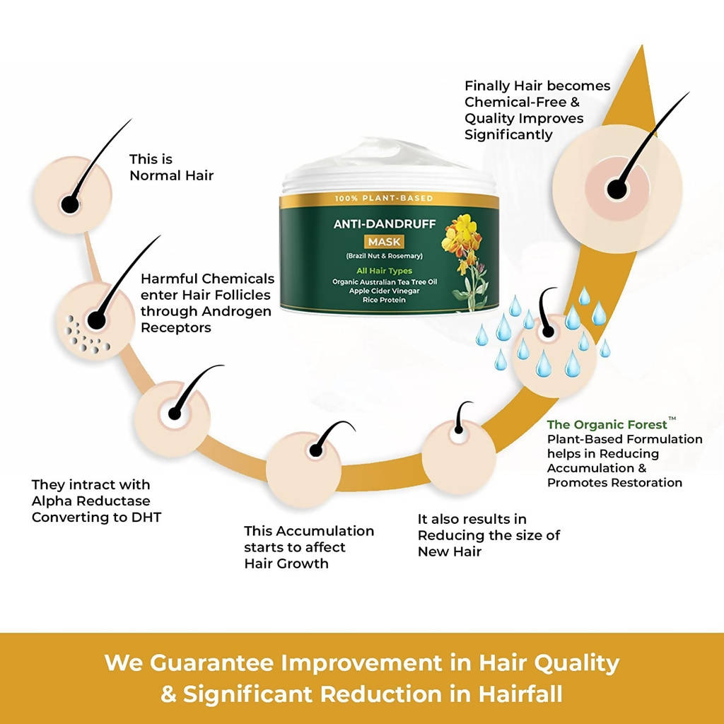 The Organic Forest Anti-Dandruff Hair Mask | Grocsy