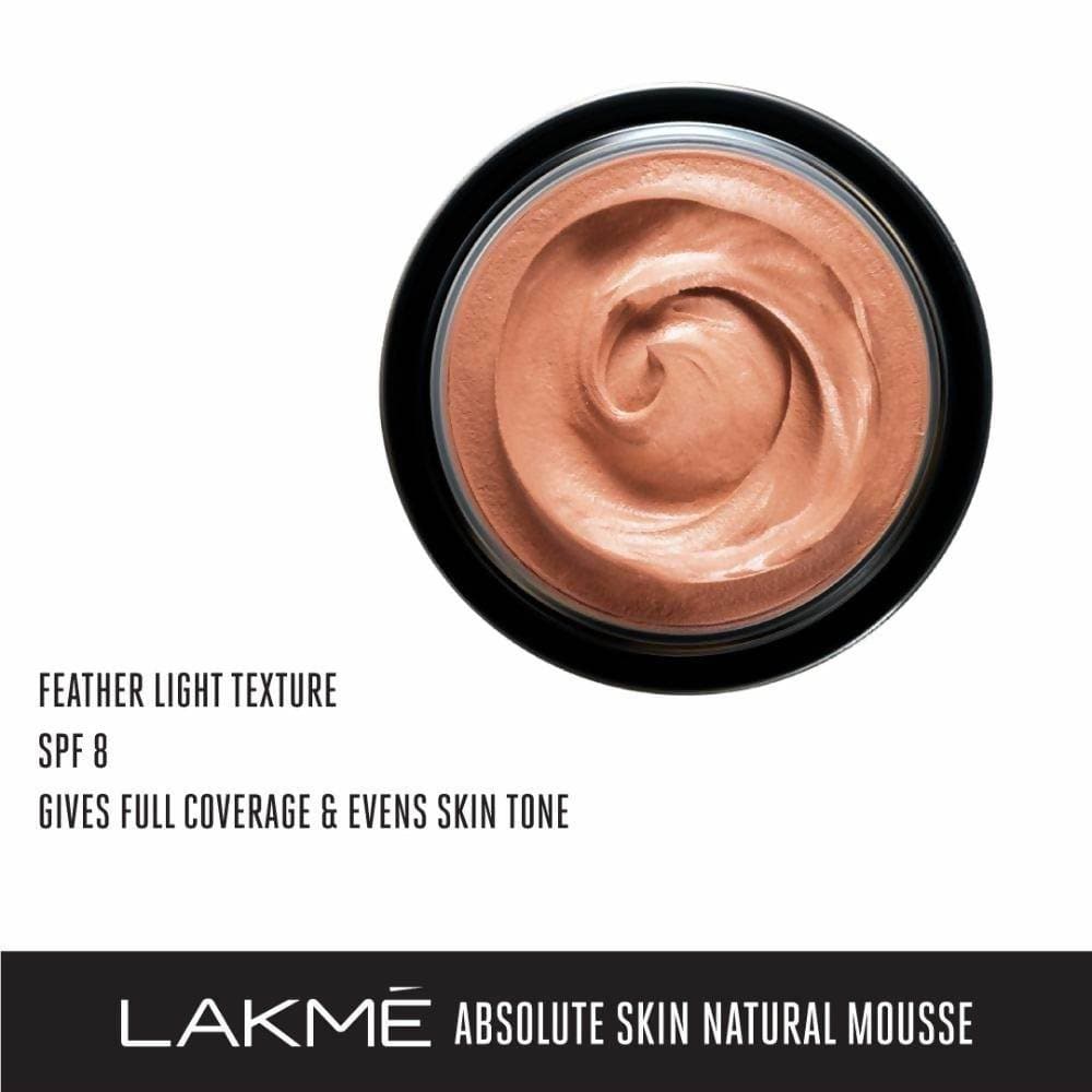 Lakme Absolute Mattreal Skin Natural Mousse - Golden Sand | Grocsy
