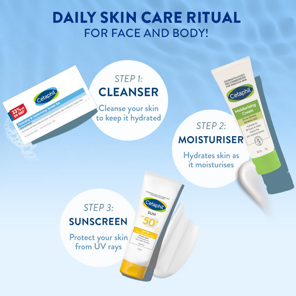 Cetaphil Cleansing & Moisturizing Syndet Bar | Grocsy