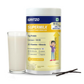 Gritzo SuperMilk Growth+ (Formerly Height+) Unsweetened Drink Mix (10-12y Girls) 12g Protein Powder - Creamy Vanilla | Grocsy