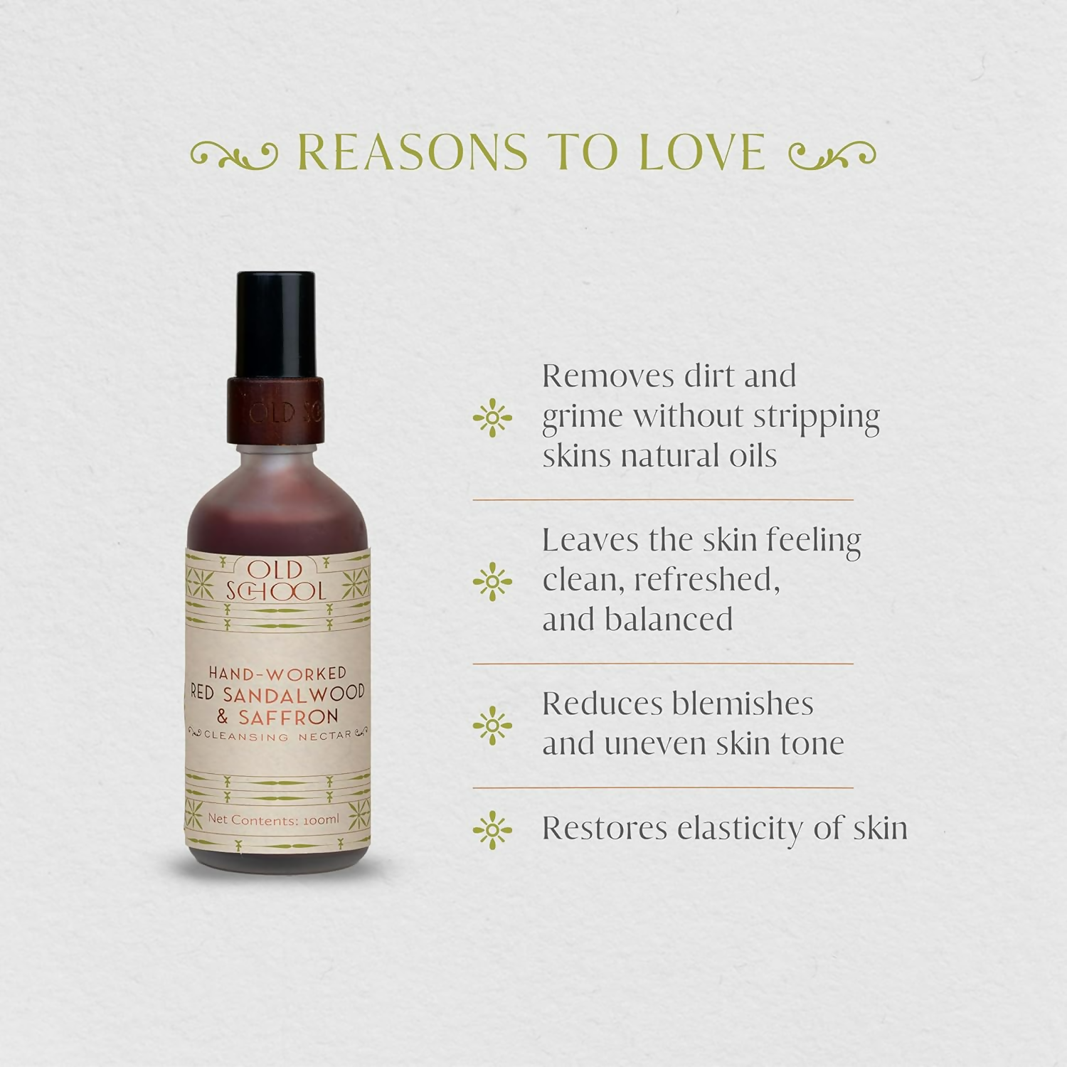 Old School Rituals Red Sandalwood & Saffron Age Defying Cleanser Face Wash | Grocsy