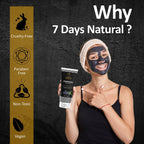 7 Days Activated Charcoal Face Mask - Peel Off - No Parabens & Mineral Oils | Grocsy
