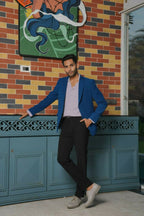 Teal Blue Smart-Casual Co-Ord Set by Hilo Design | Grocsy
