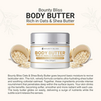 Bounty Bliss Oats & Shea Body Butter Cream - Nourishing Moisturizer | Grocsy