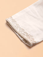 BohoJazz Sunehri Embroidered Kurta Pants with Dupatta - Ivory | Grocsy