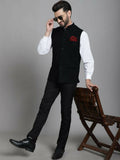 Even Apparels Nehru Jacket With Welt Pockets - Black | Grocsy